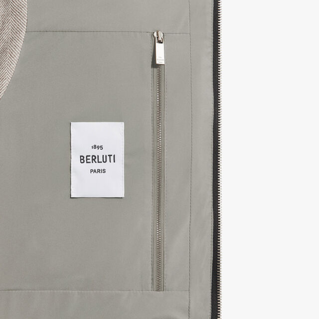 Wool Herringbone Gilet, TAUPE GREY, hi-res 8
