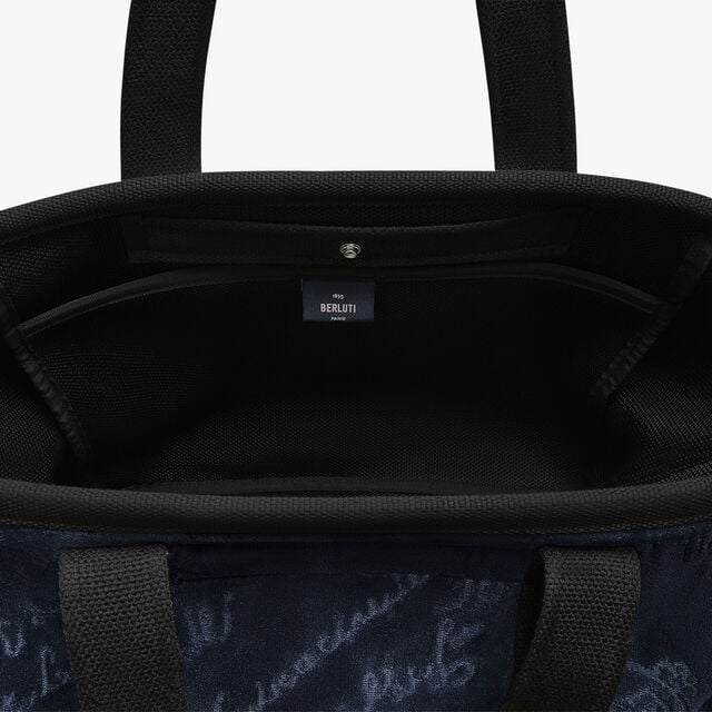 Oversize Tote Sponge Scritto Tote, MARINE, hi-res 7
