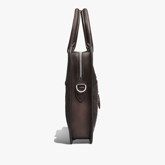 Un Jour Mini Calf And Alligator Leather Briefcase, VIGOGNA, hi-res 4