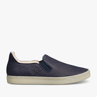 Slip-On Eden En Cuir Scritto, NAVY BLU, hi-res