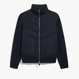 Blouson En Laine et Nylon, BLUE WINTER NIGHT, hi-res