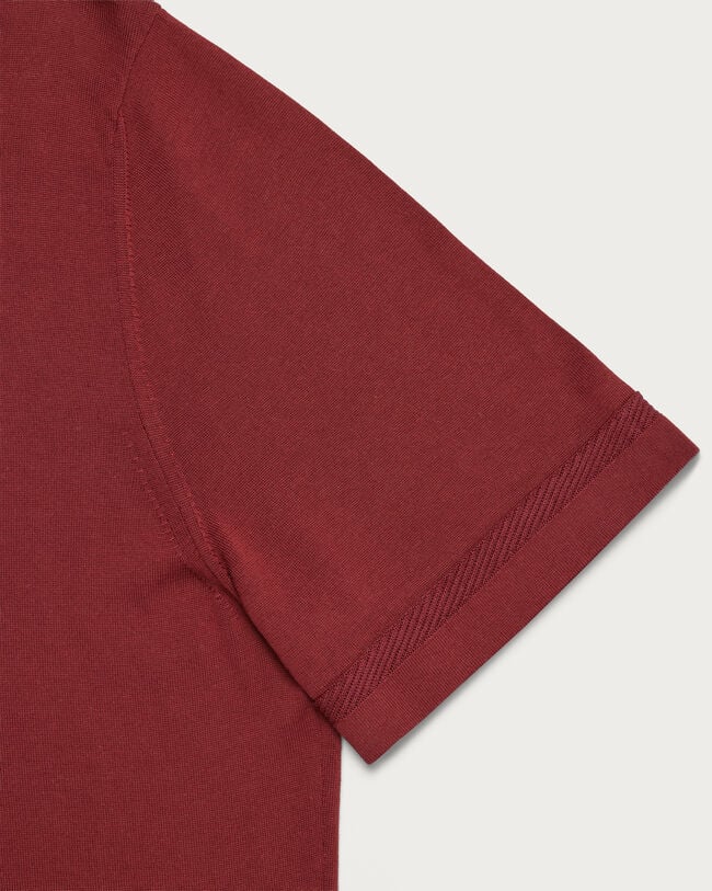 B-Thabor Embroidery Short-Sleeves Crewneck, Red Ocher, hi-res