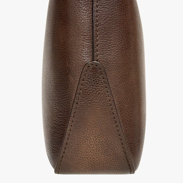 Toujours Soft Zipped Pouch In Scritto Leather, SOFT BROWN, hi-res 7