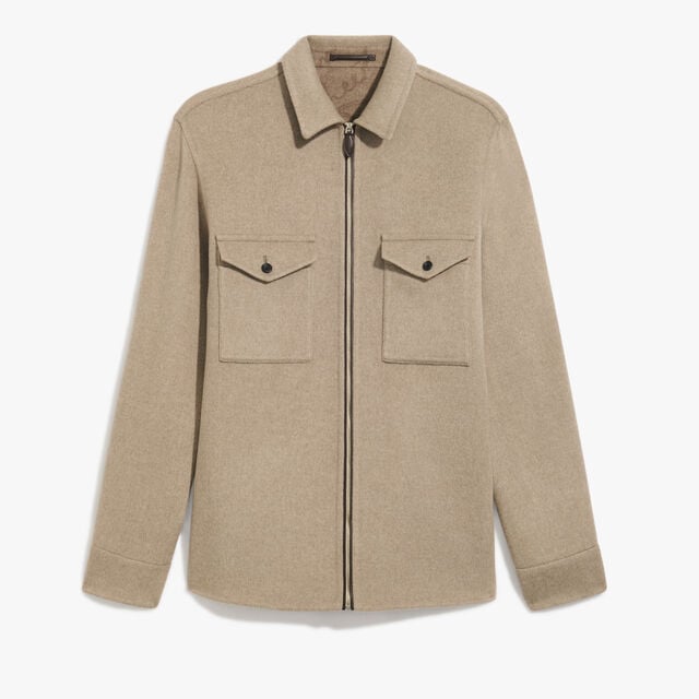 Double Face Zipped Overshirt, MOLE/ INTERNAL GIANT SCRITTO, hi-res 1