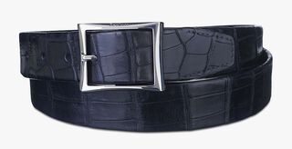 Classic Alligator Leather Belt - 35 mm, NERO, hi-res