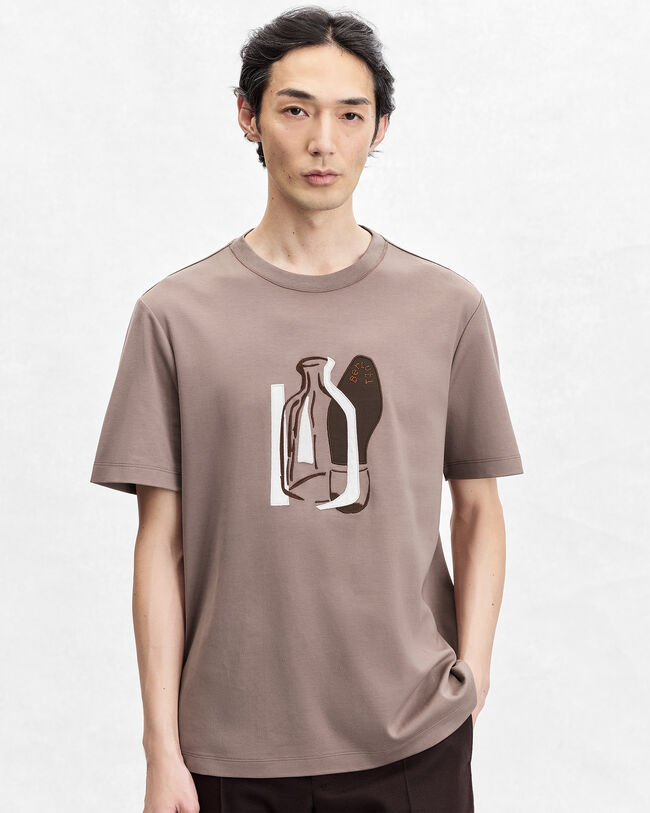 ベルルッティ アートワーク カレッジ Tシャツ, Taupe Powder, hi-res
