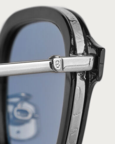 Equinox Sunglasses, Black & Grey Scritto Silver, hi-res
