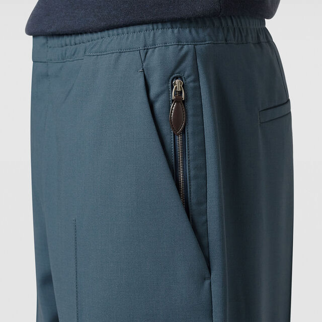 Stretch Wool Jogpants, GREYISH BLUE, hi-res 5