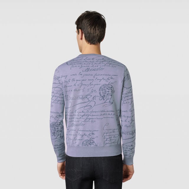 Pull En Laine Scritto, SEASIDE GREY, hi-res 3