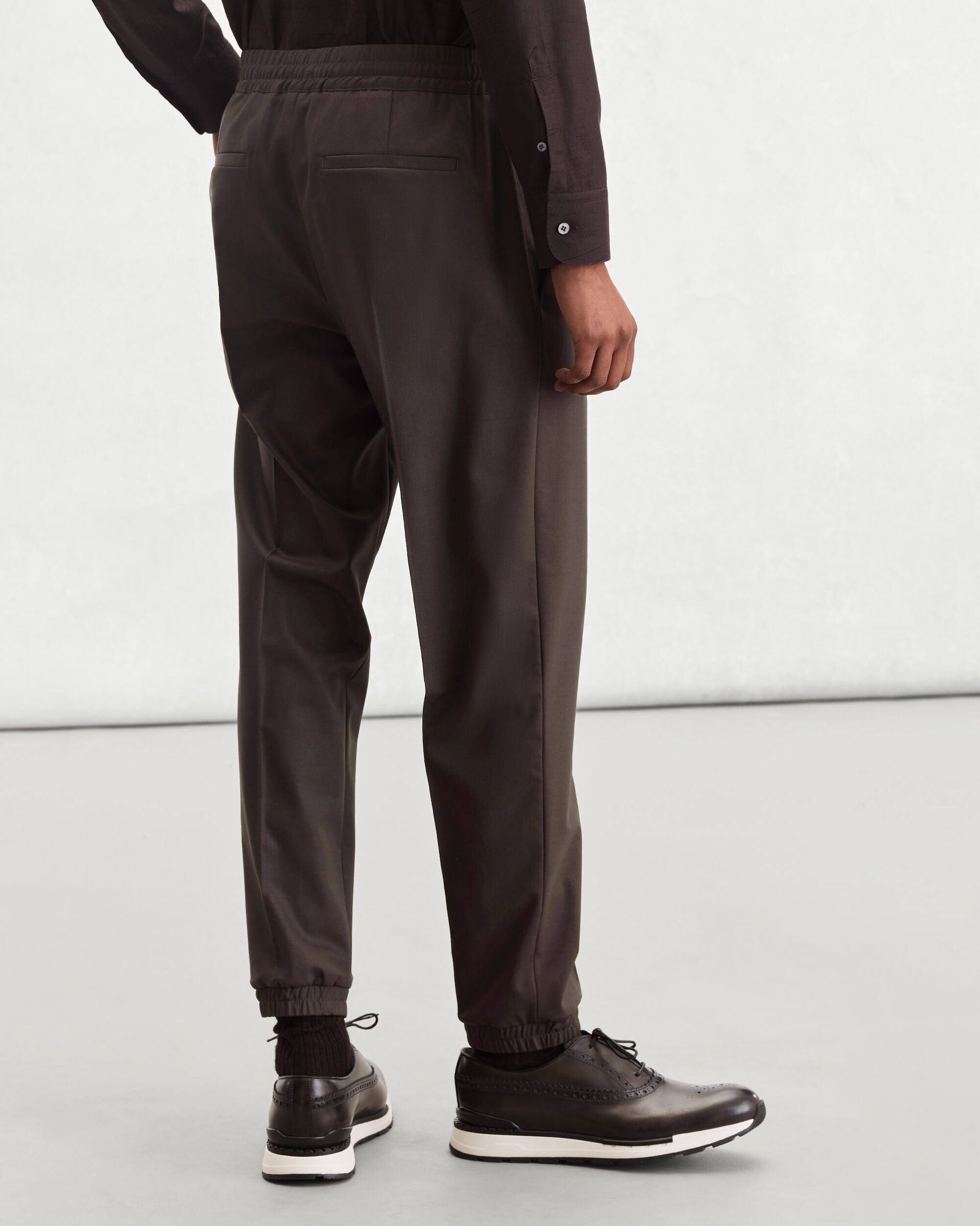 Fast Track Jogpants with Leather Zip-puller, Earth Brown, hi-res