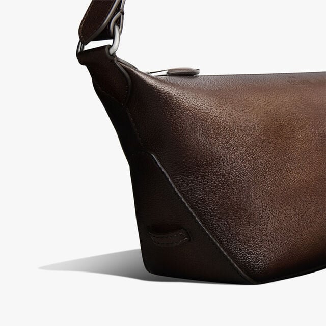 Sac Bandoulière Toujours Soft Zipped Hobo Xs En Cuir Scritto, SOFT BROWN, hi-res 6