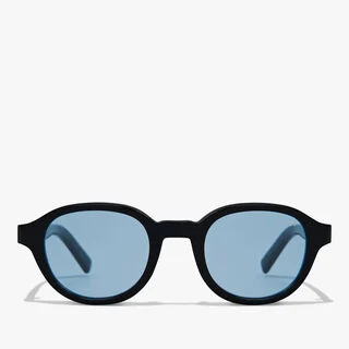 Eclipse Acetate Sunglasses, BLACK + SOLID AZURE., hi-res