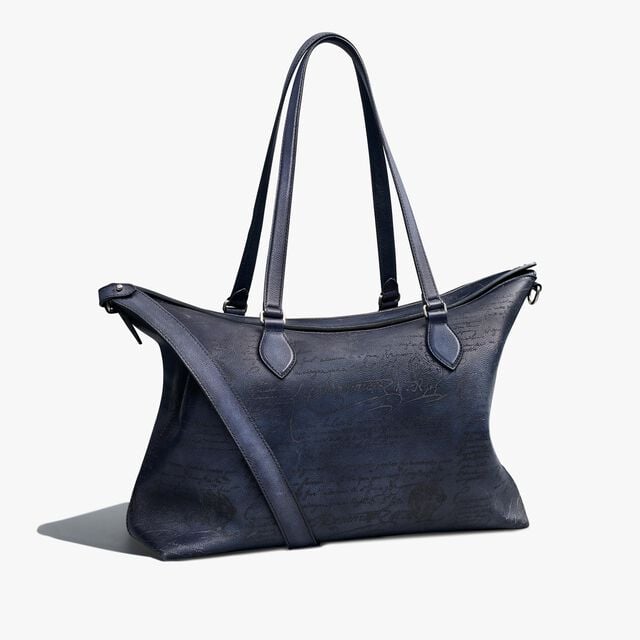 Late Hour Scritto Leather Shopper, INDIGO DENIM, hi-res 2