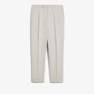 Cotton & Linen Relaxed Trousers, WHITE CANVAS, hi-res