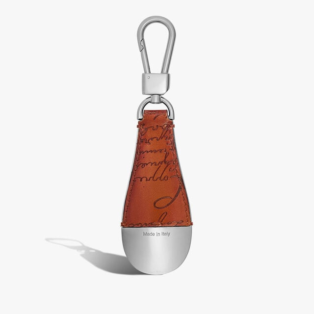 Shoehorn Scritto Leather Key Ring, ARANCIO VERMIGLIO, hi-res 2