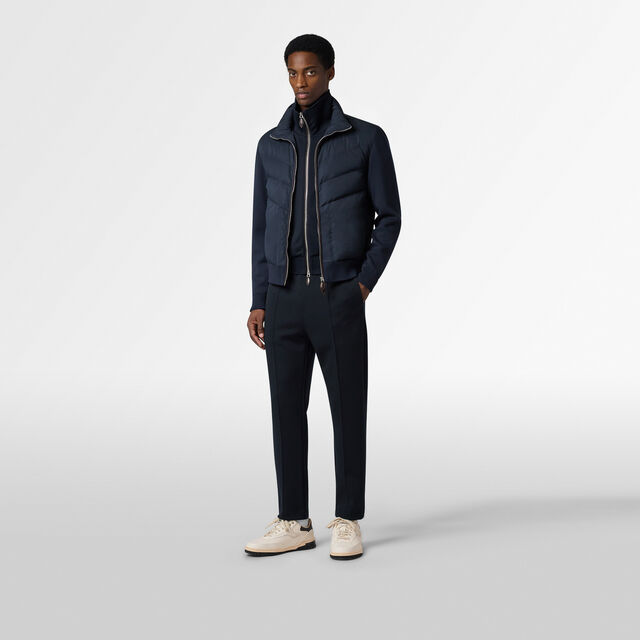 Wool & Nylon Mix Material Blouson, BLUE WINTER NIGHT, hi-res 4