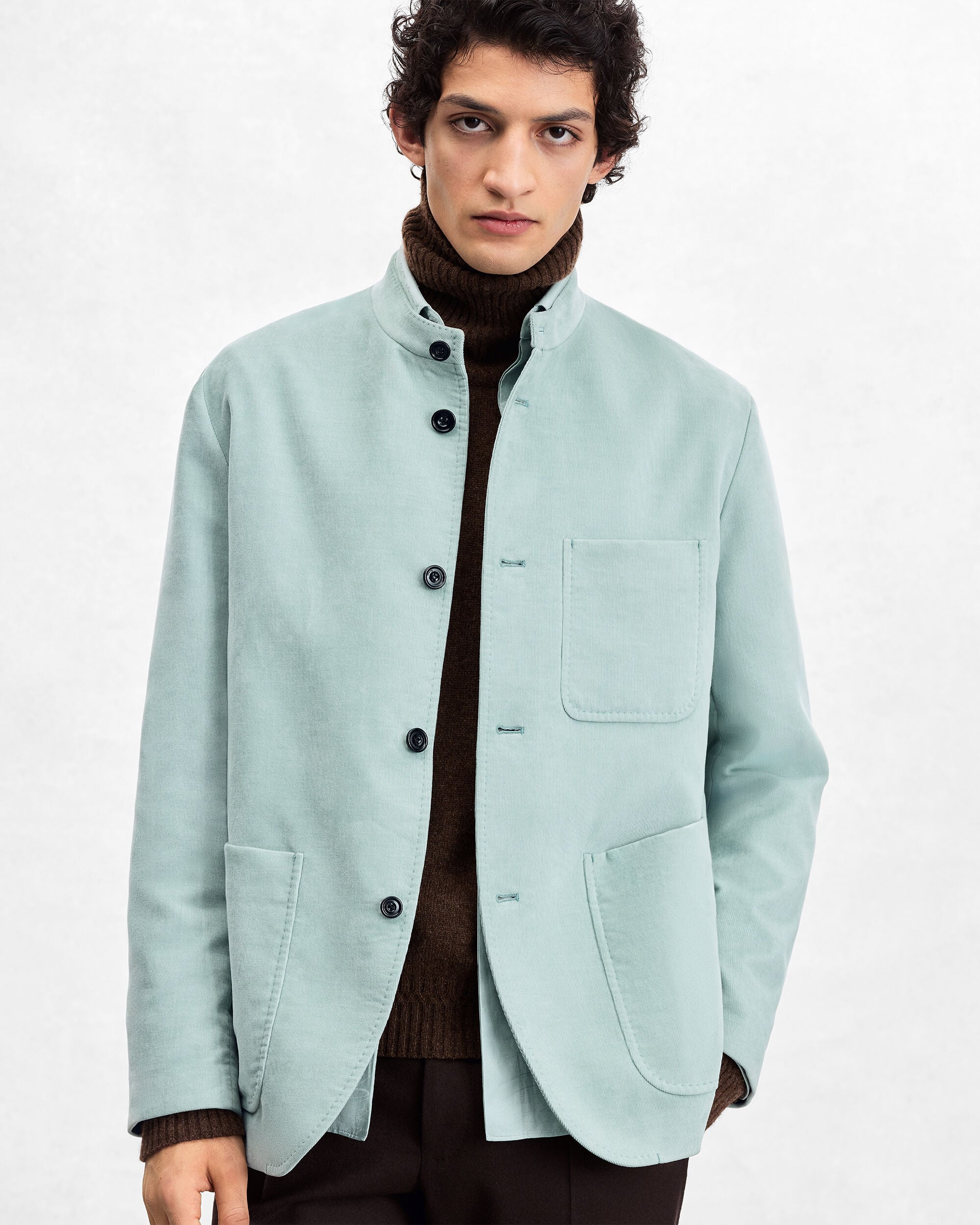 Cotton Corduroy Foresti&egrave;re Jacket, Duck Egg, hi-res