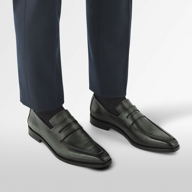 Andy Démesure Neo Flex Venezia Softy Calf Leather Loafer, NERO VERDE, hi-res 7