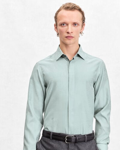 Andy Scritto Pattern Shirt, Duck Egg, hi-res