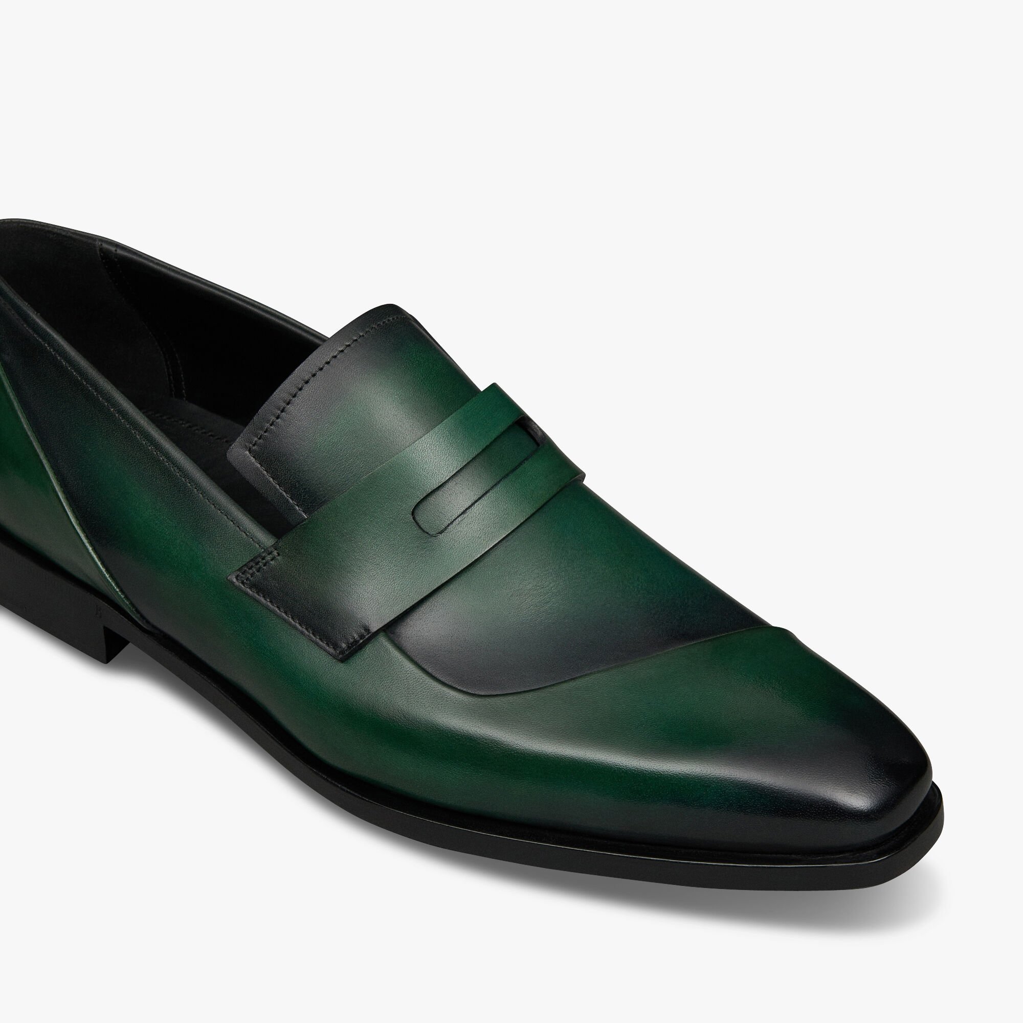 Andy Demesure Leather Loafer, BEETLE GREEN, hi-res 6