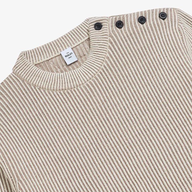Contrasted Ribbed Crewneck, SAND TAUPE, hi-res 6