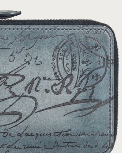 Itauba Square Compact Zipped Wallet, Bleu Brume, hi-res