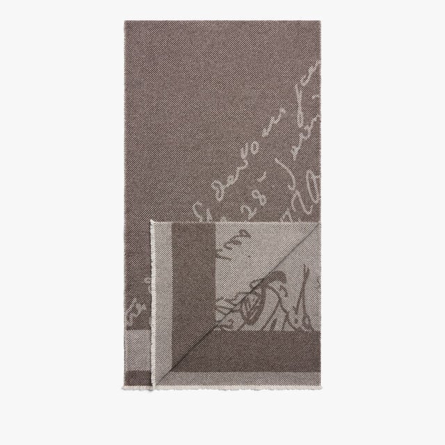 Cashmere Gabardine Scarf, SIGNATURE BROWN, hi-res 2