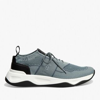 Shadow Knit And Leather Sneaker, STONE DENIM, hi-res