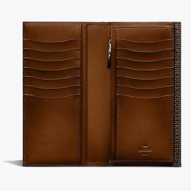 Badi Leather Long Wallet, NERO LEGNO, hi-res 3