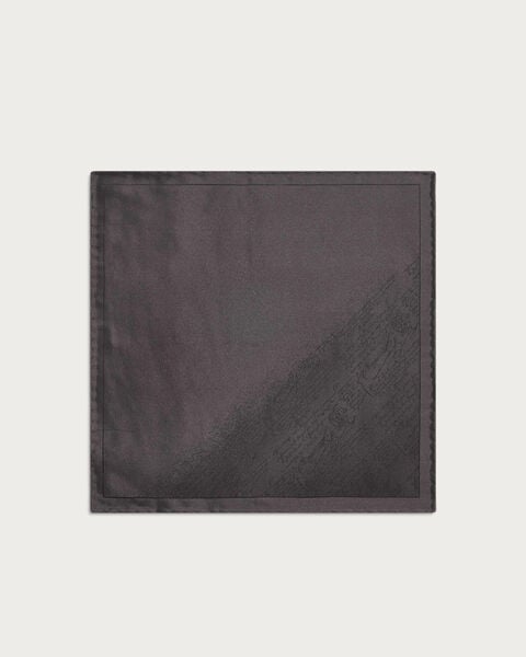 Scritto Pattern Handkerchief, Anthracite, hi-res