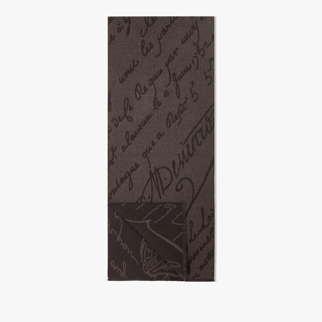 Wool Scritto Scarf, EQUINOX BROWN, hi-res 2