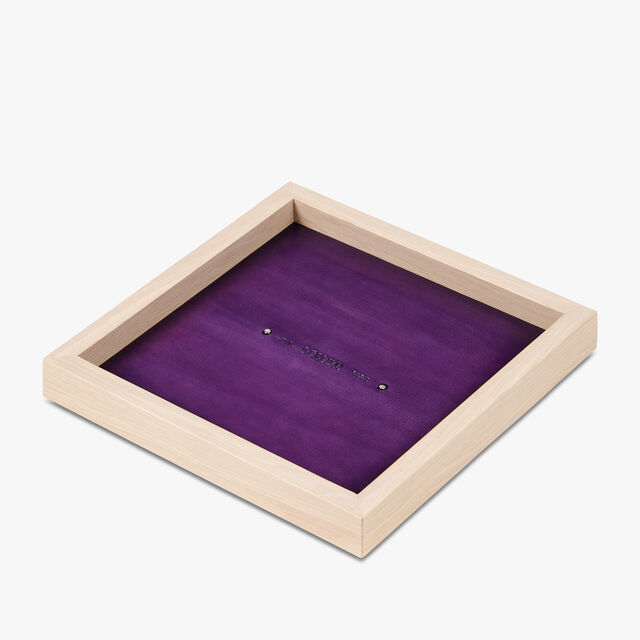 Wood and Leather Square Change Tray, SUKHNA SUNSET PURPLE, hi-res 1