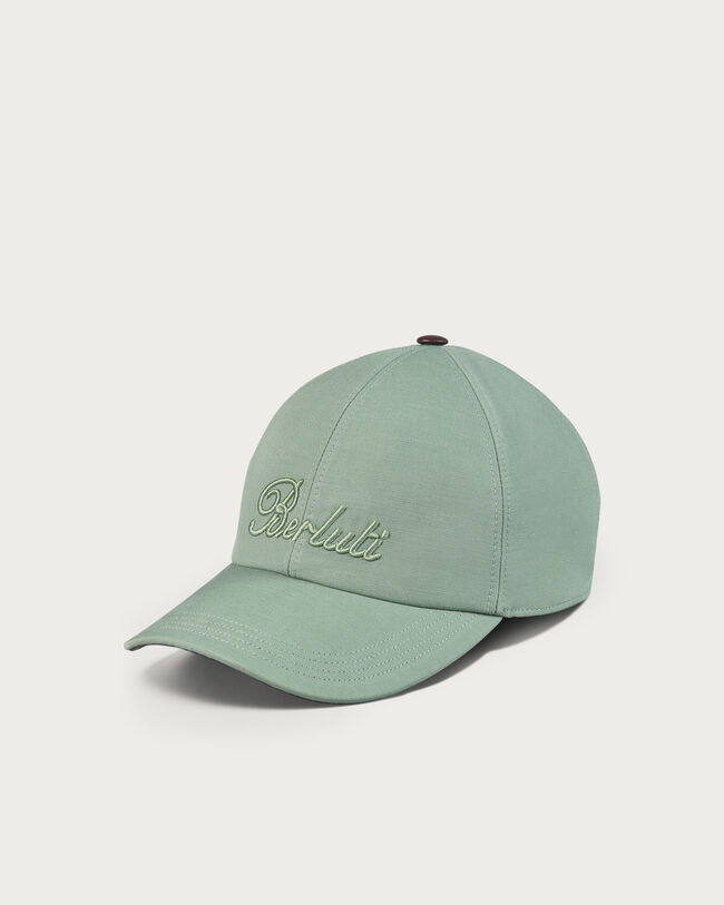 Berluti Thabor Embroidery Baseball Cap, Prasin Green, hi-res