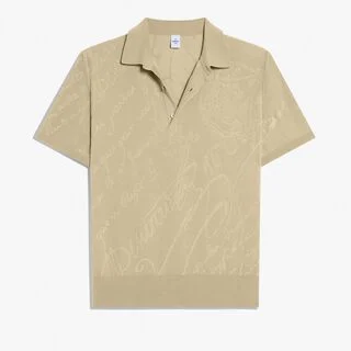 Cotton Silk Scritto Pique Polo Cotton Silk Scritto Pique Polo