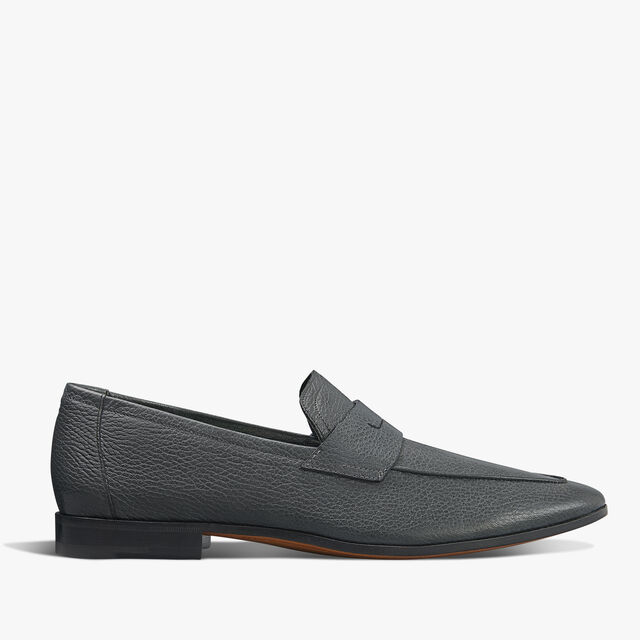 Mocassin Lorenzo En Cuir De Chevre, CARBON GREY, hi-res 1