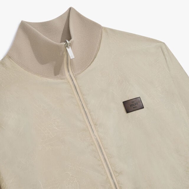 Blouson Reversible en Laine & Nylon Scritto, NATURAL BEIGE, hi-res 6