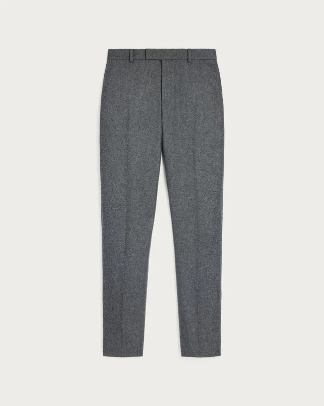 Pantalon Alessandro avec D&eacute;tail en Cuir, Anthracite, hi-res