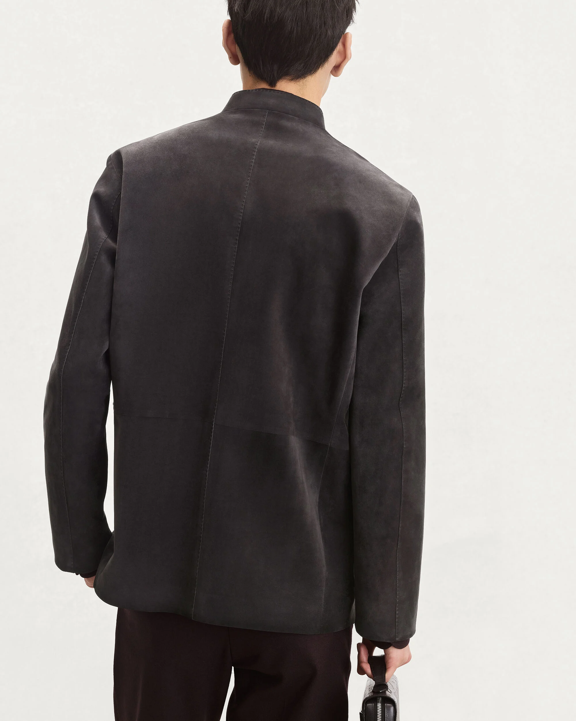 Patina Leather Foresti&egrave;re Jacket, Warm Purple Grey, hi-res