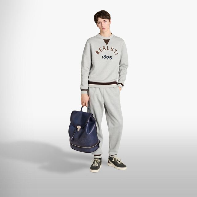 Escape Scritto Leather Backpack, INDIGO DENIM, hi-res 8