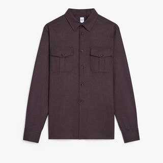 Wool Military Shirt, NERO BORDO, hi-res