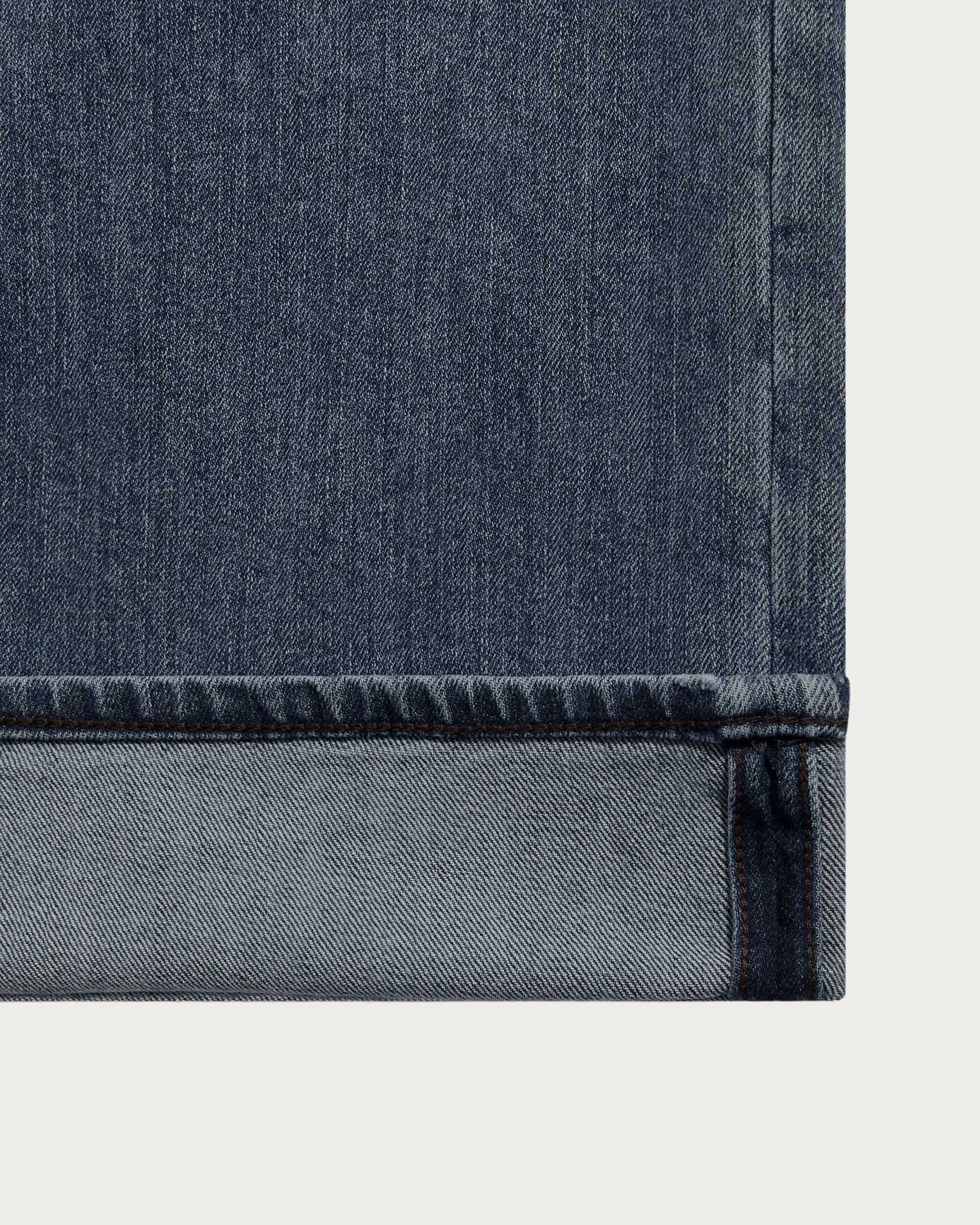 Straight Denim Pants with Leather Detail | Berluti IL