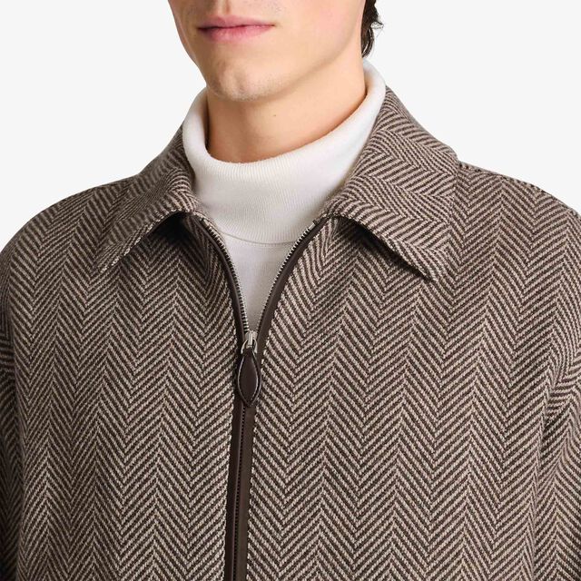 Cashmere Herringbone Jacket, COFFEE BEAN, hi-res 5