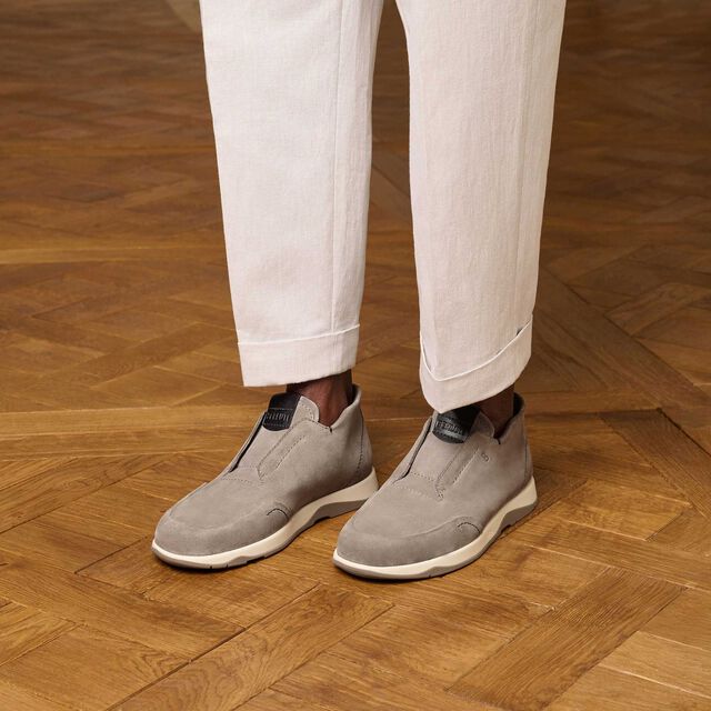 Echappée Suede Calf Slip On, GREY, hi-res 2