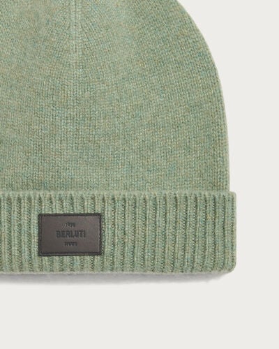 Beanie with Leather Detail, Dry Moss, hi-res