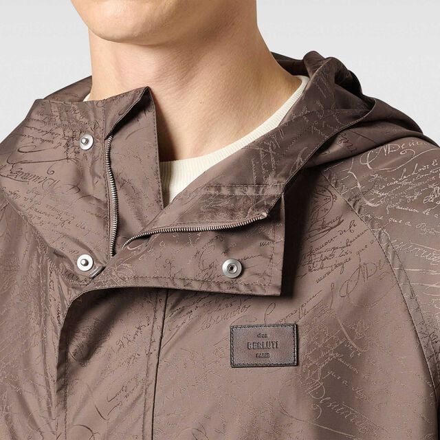 Nylon Scritto Packable Parka, SEPIA    , hi-res 5