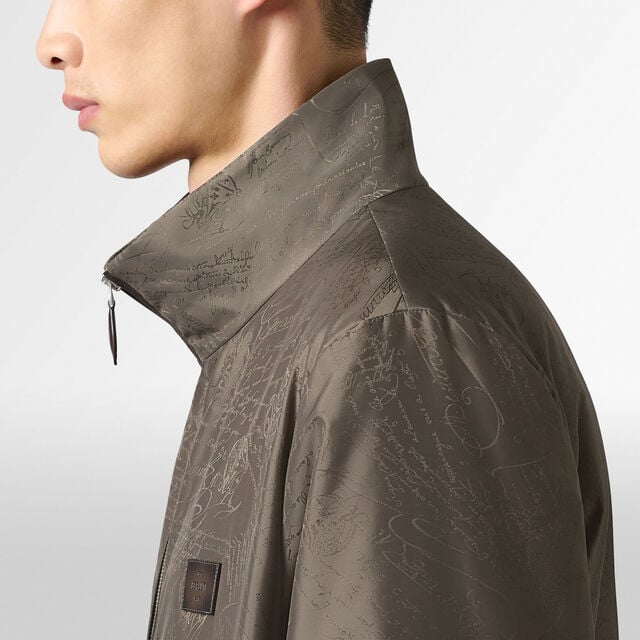 Blouson Nylon Scritto, SEPIA    , hi-res 5