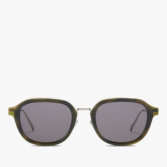 Equinox Metal And Acetate Sunglasses, KHAKI+SMOKE, hi-res 1