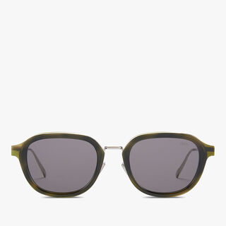 Equinox Metal And Acetate Sunglasses, KHAKI+SMOKE, hi-res