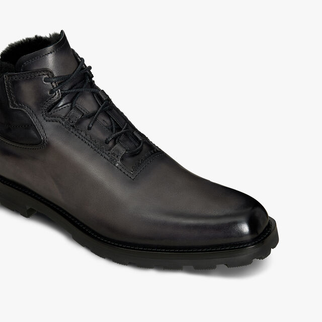 Bottine Ultima En Cuir et Laine, NERO GRIGIO, hi-res 6