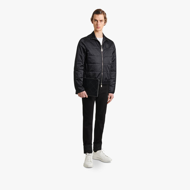 Nylon Scritto Quilted Jacket, NOIR, hi-res 4